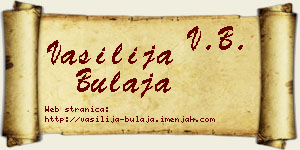 Vasilija Bulaja vizit kartica